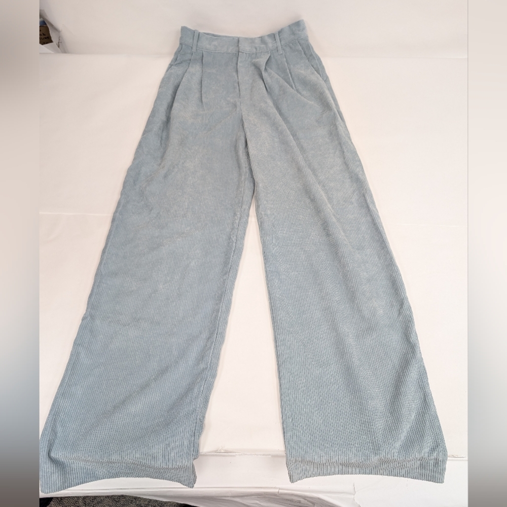 Emory Park Light Blue Super High-rise Corduroy Trousers 30x33 Long Tall [277]